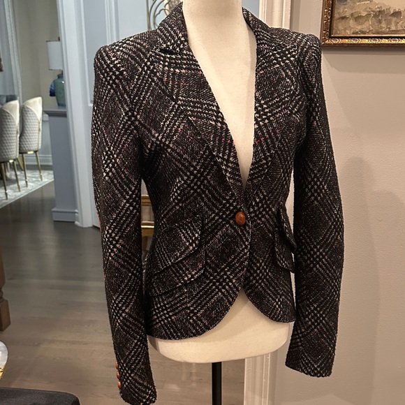 Smythe equestrian Black and White Plaid Blazer - Picture 2 of 15